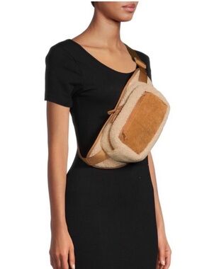 No Boundaries Sherpa Shearling Corduroy Fanny Pack Belt Bag